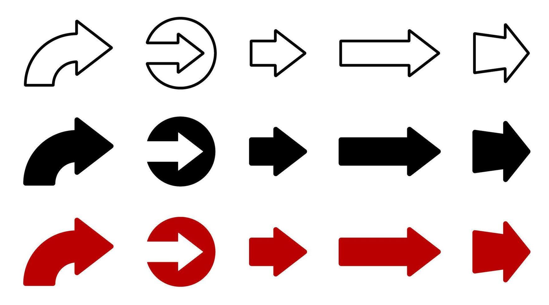 Collection of Assorted Arrow Symbols in Various Styles vector