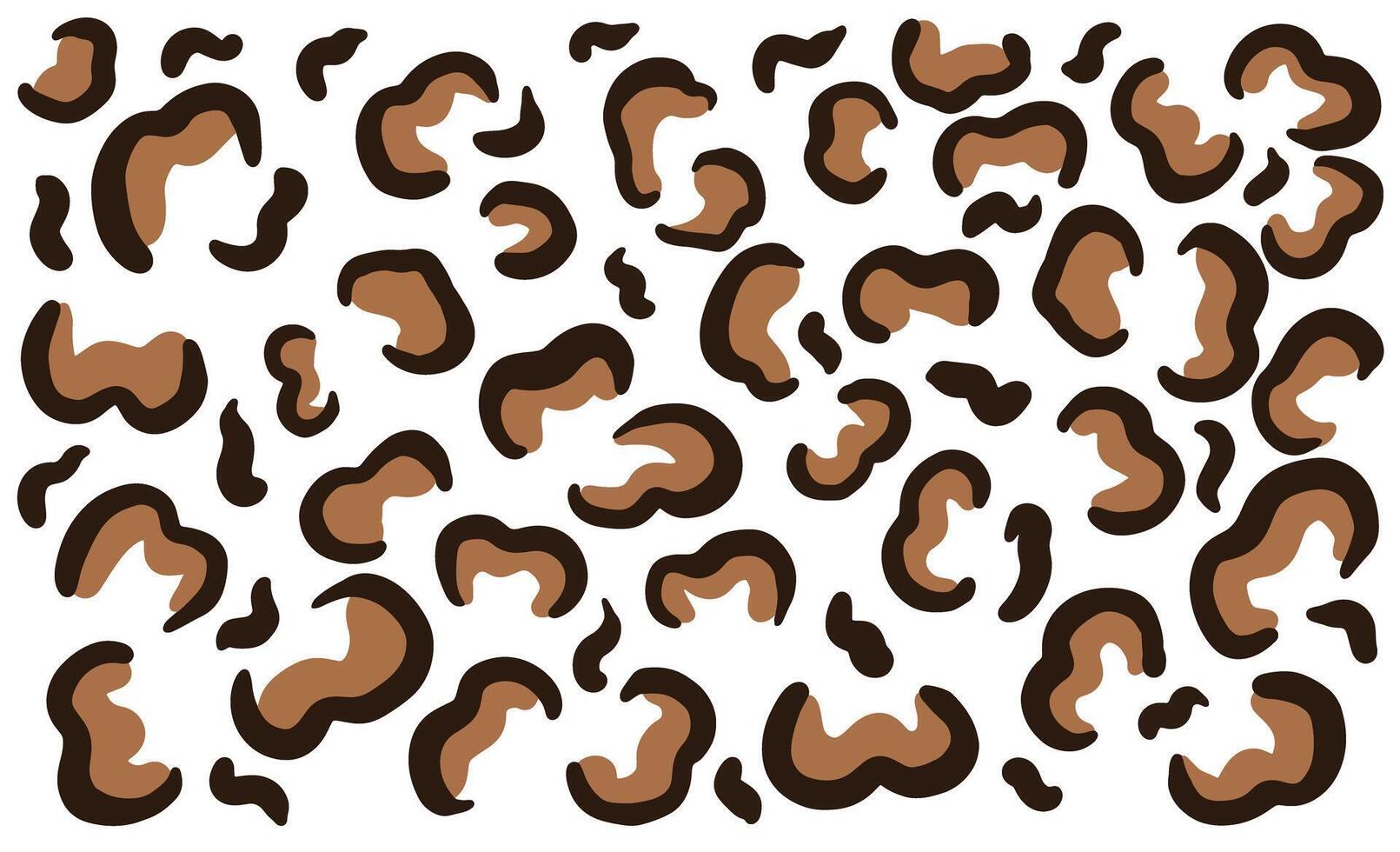 Leopard print pattern in brown tones vector