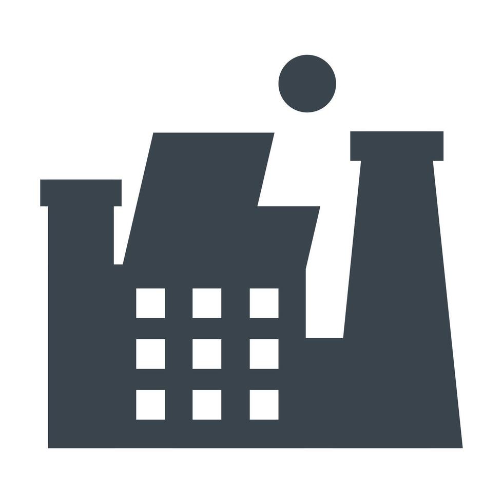 an industrial factory icon on a white background vector