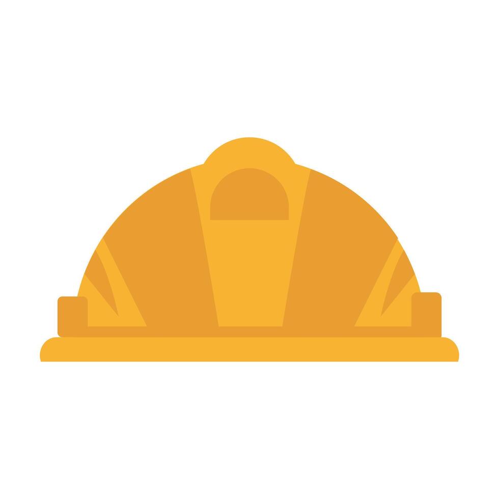 A Construction Helmet Icon on a White Background. deal for Industrial, Engineering, and Building Themes. vector