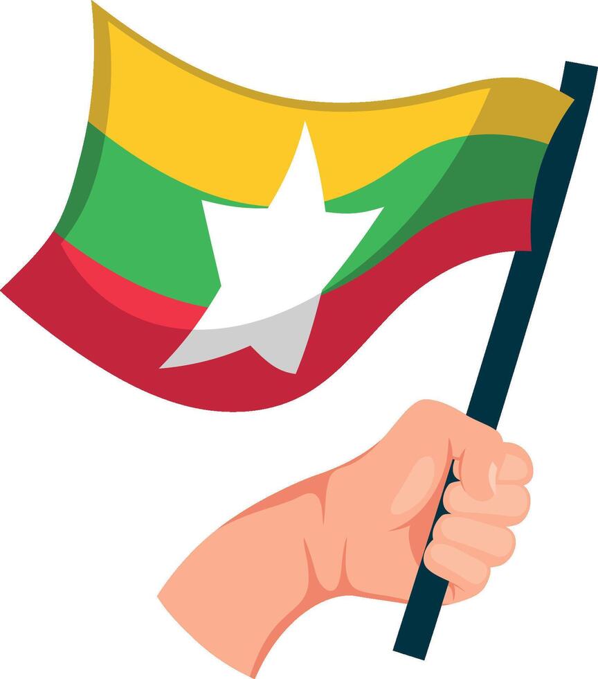 myanmar independence day vector