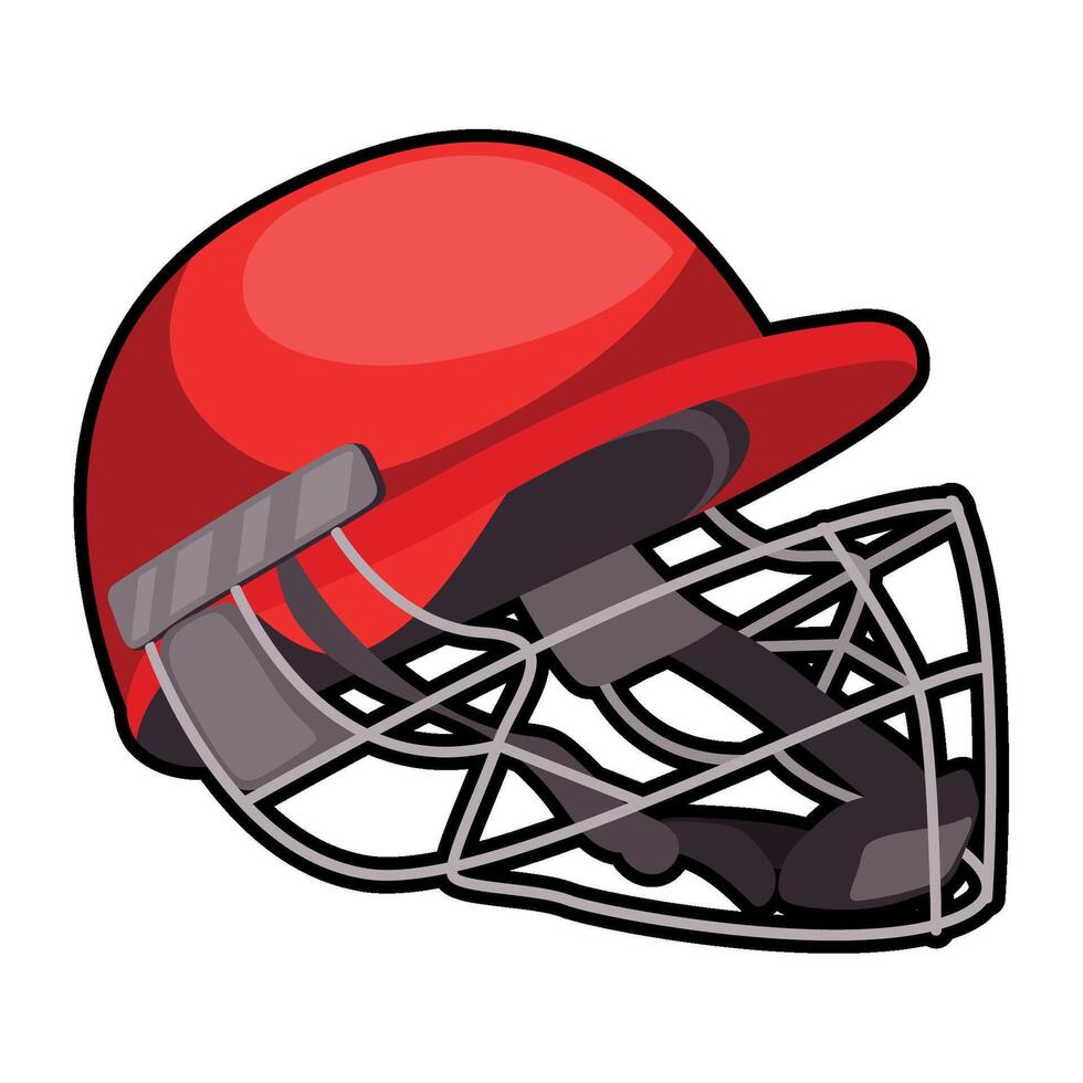 cricket helmet illustration isolated vector