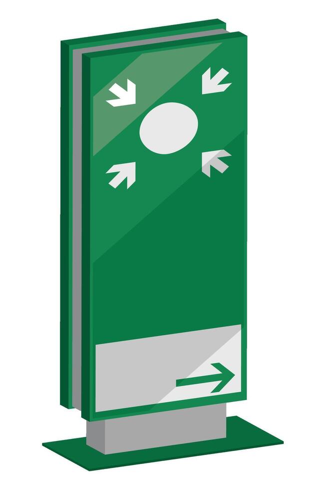 meeting point sign isolated vector