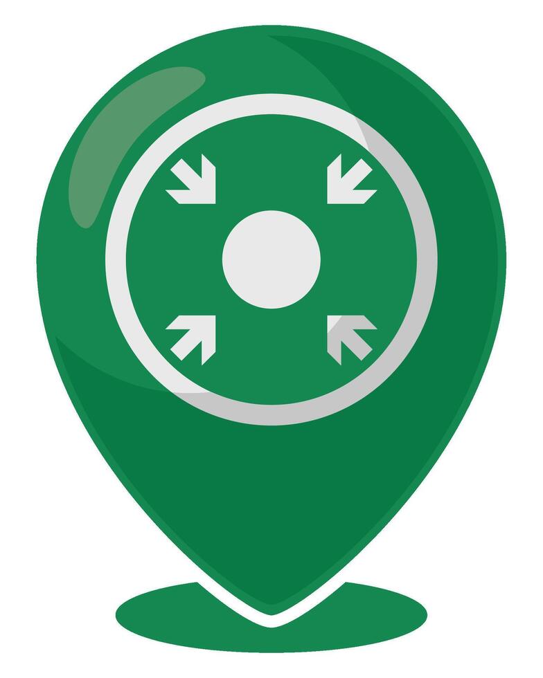 meeting point location pin isolated vector