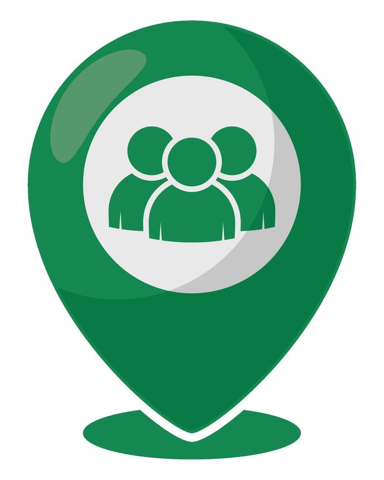 meeting point location pin illustration vector