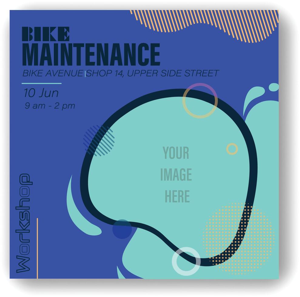 bike maintenance workshop post design vector