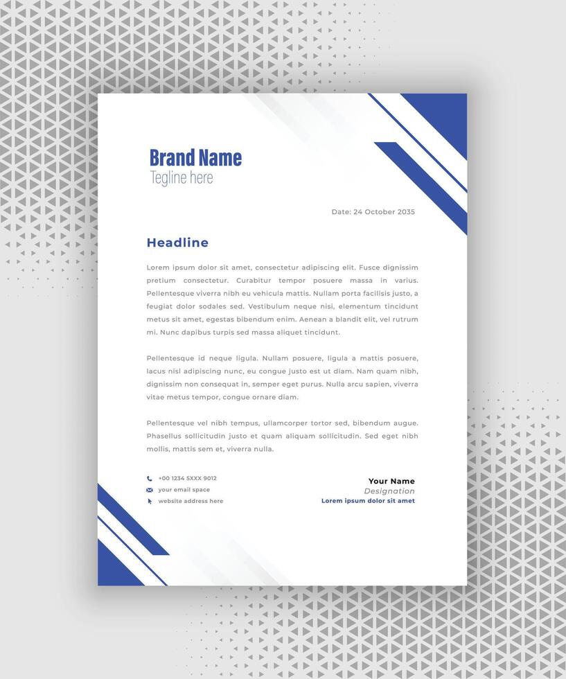 Minimalist concept business style letterhead vector