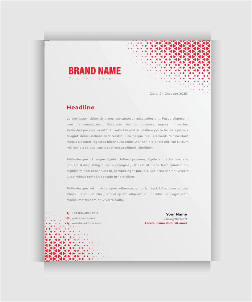 Modern business and corporate letterhead template design vector