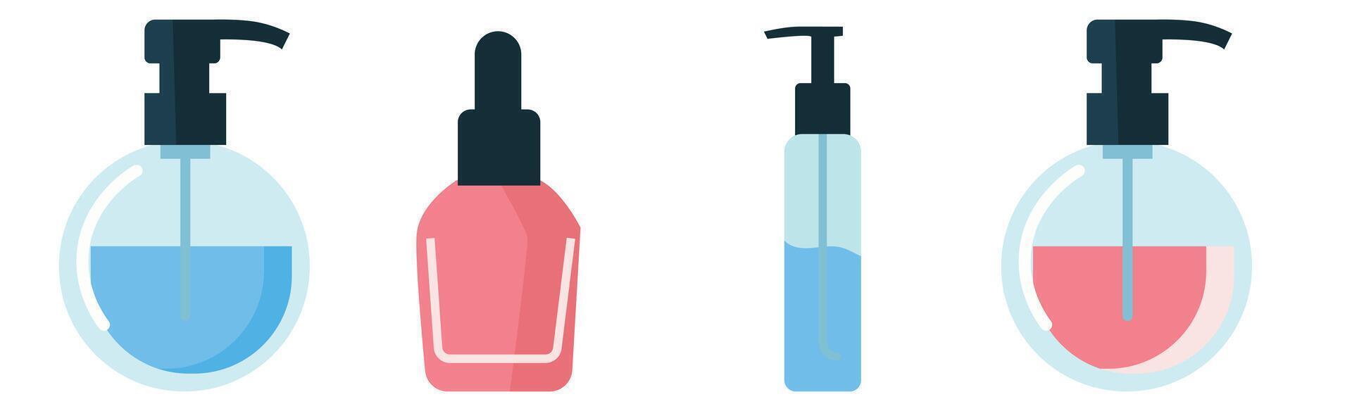 Perfume illustration flat icon set vector