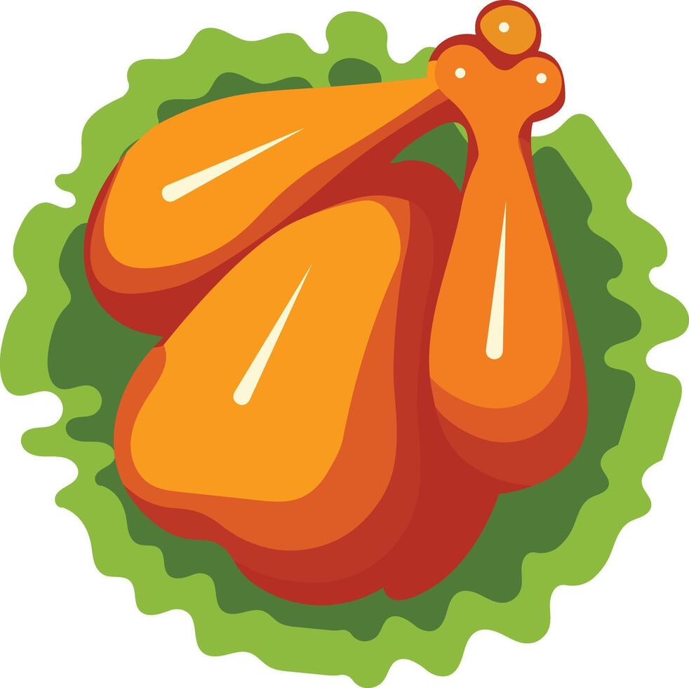 chicken icon flat illustration vector
