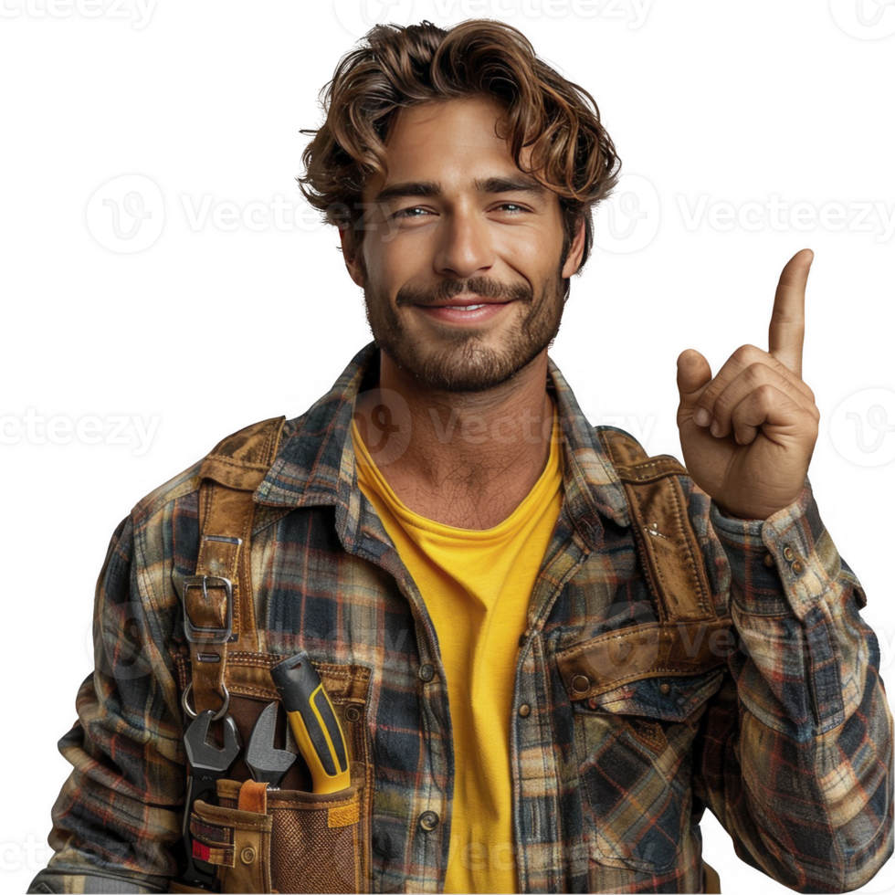 Young men wear casual shirt on transparent background png