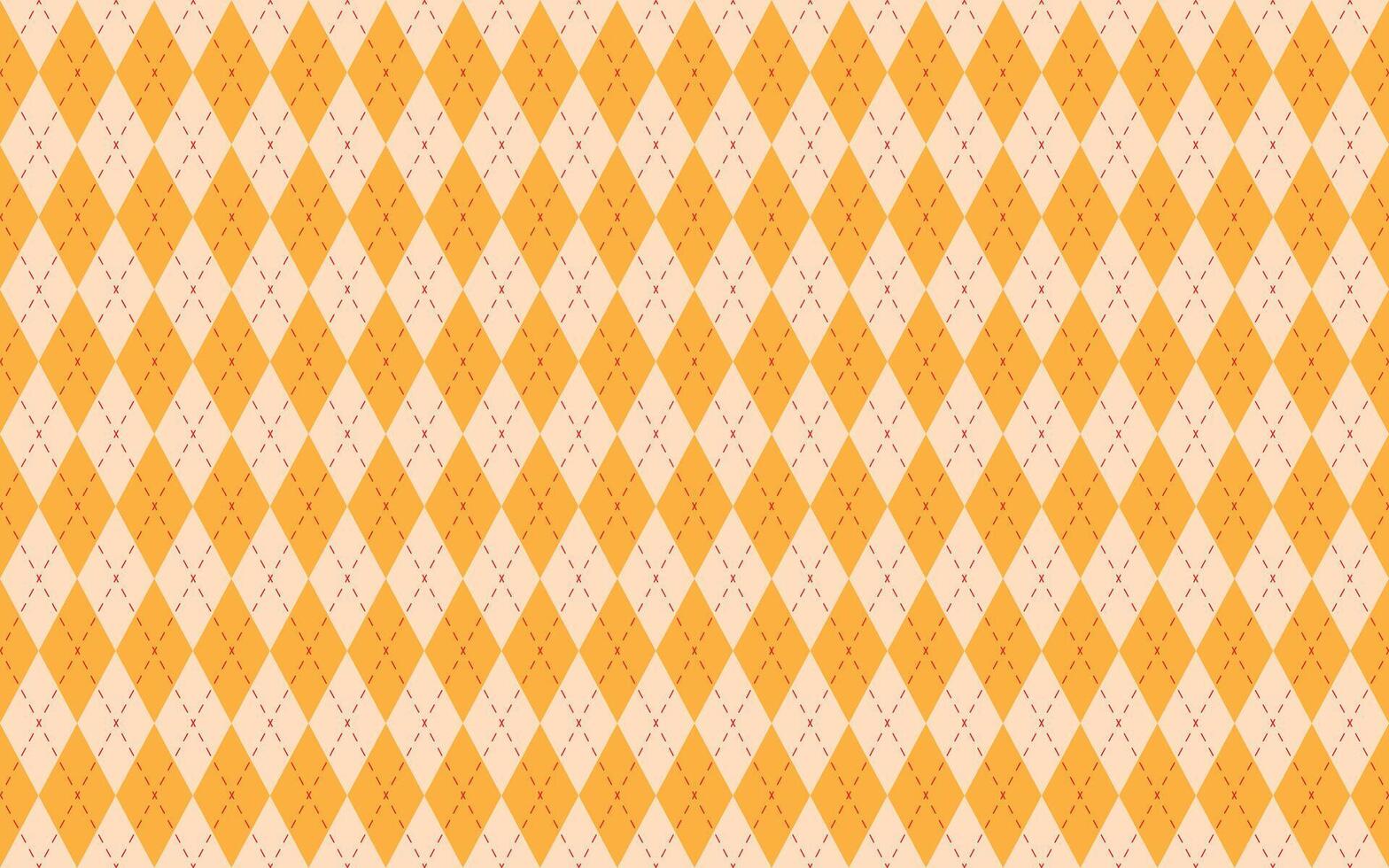 orange diamond checkered plaid seamless pattern illustration. vector