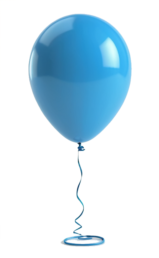 Blue ballon on transparent background png