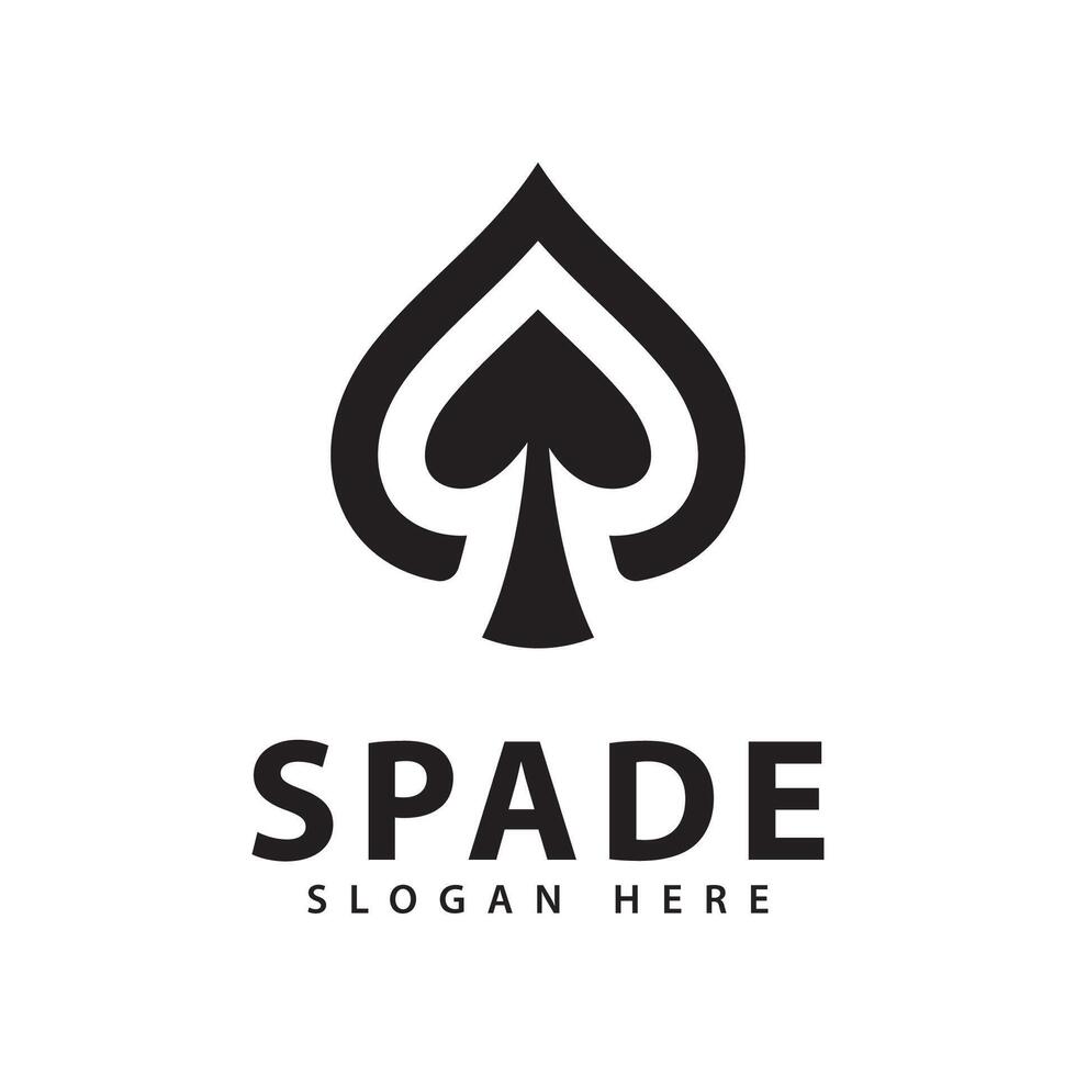 Ace of Spade Logo Design Icon vector