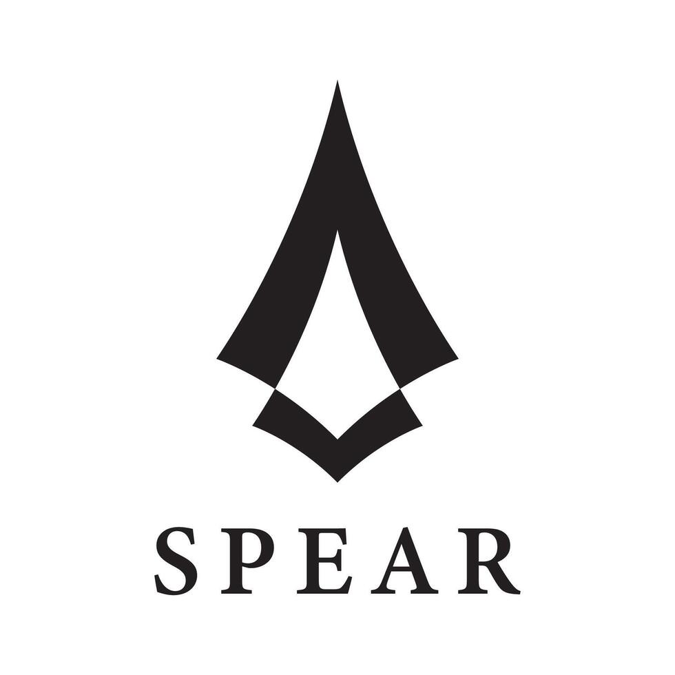 Spear logo icon template design vector