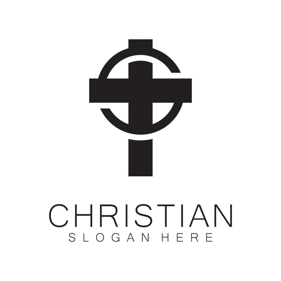 Christian Church logo creative Cross design vector