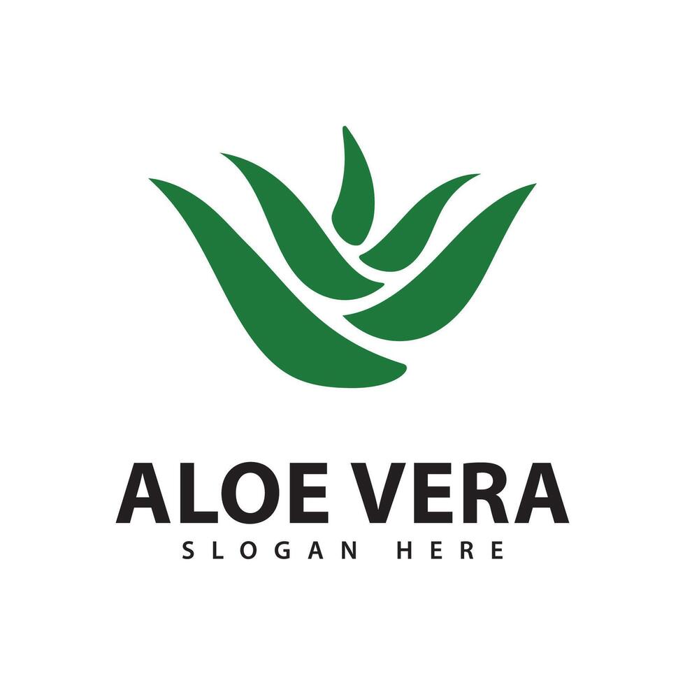 Aloe Vera Logo Design Template vector