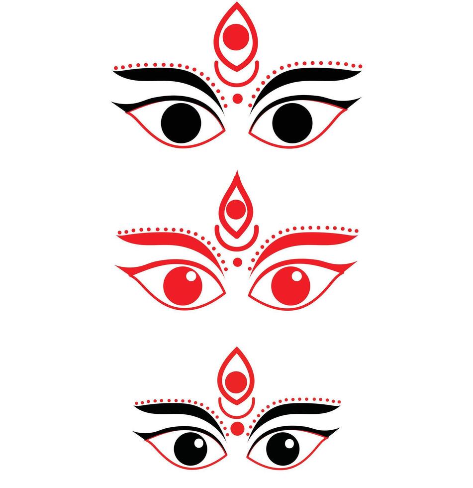 Navaratri Durga Maa Eyes vector
