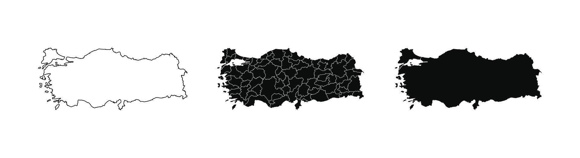 Map of Turkey. Turkey Map on white background. vector