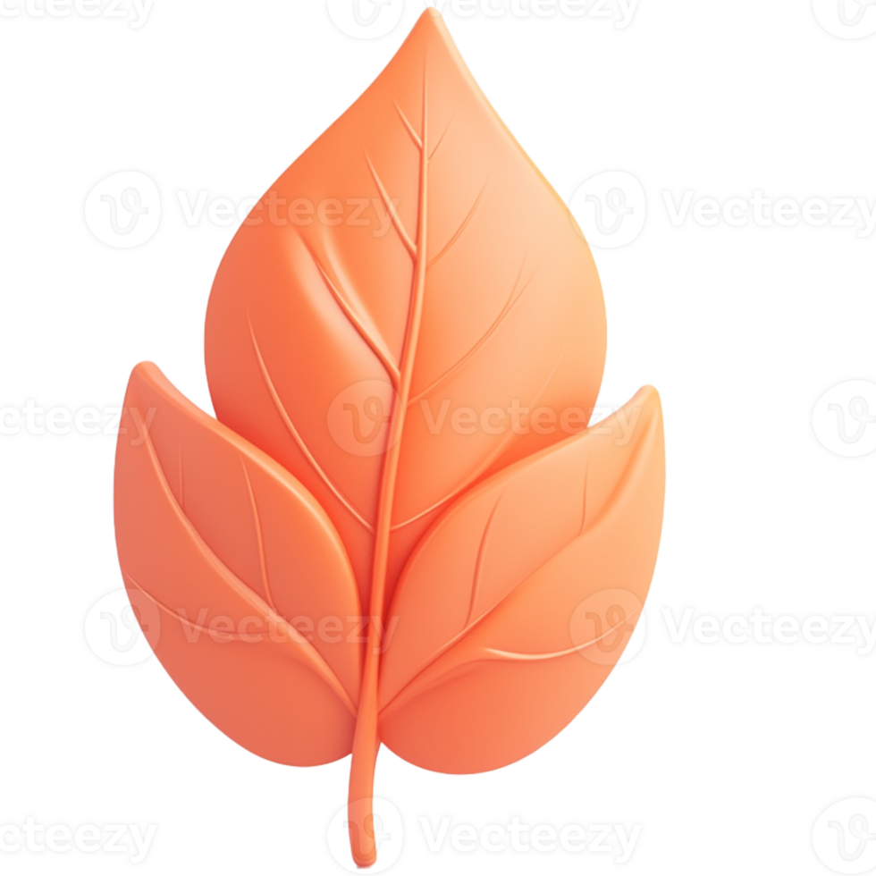 3d leaf logo multy color on transparent background png
