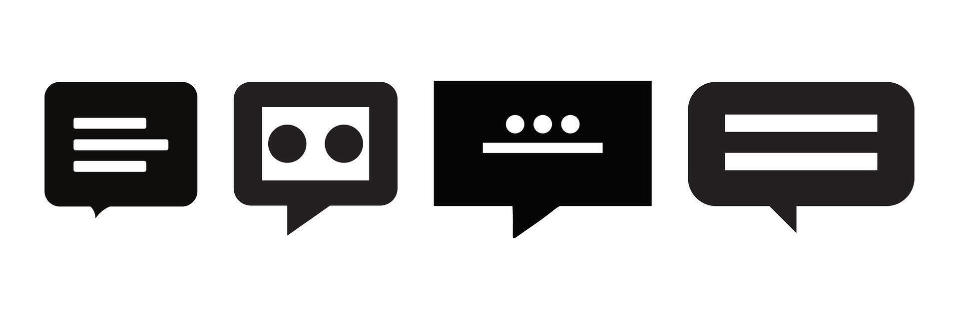 Message icon in simple style vector