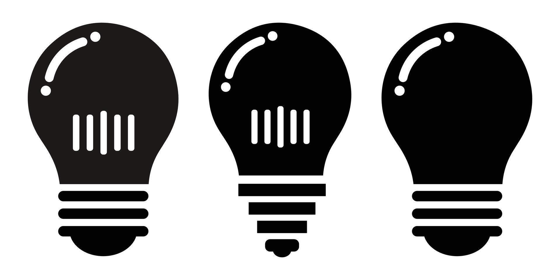 Bulb Icon set Art Work vector