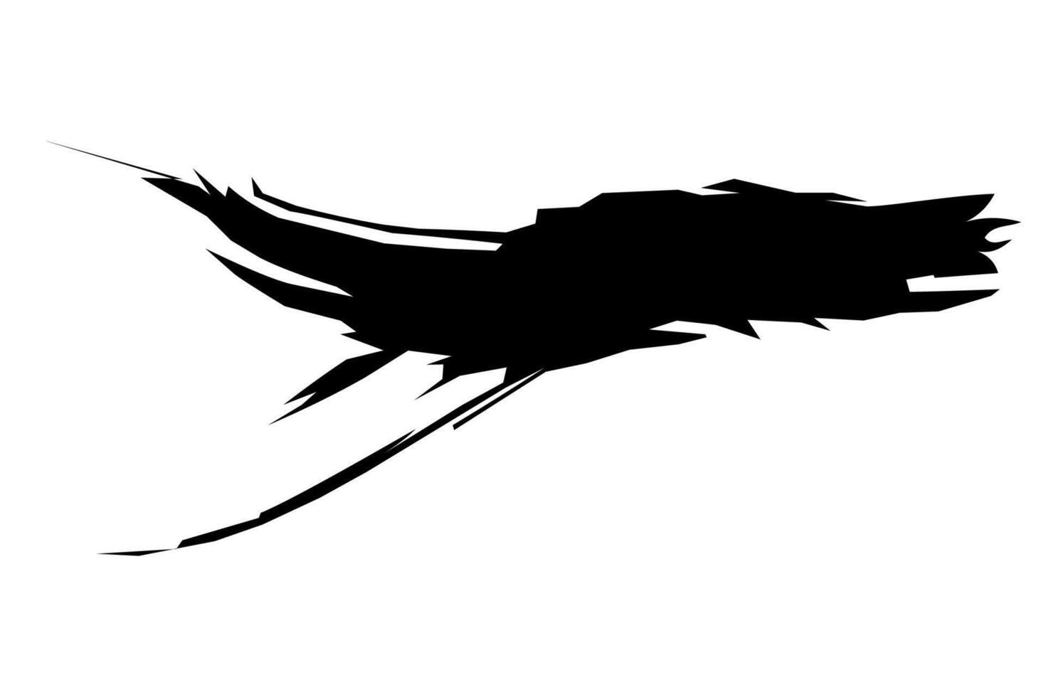Black ink brush stroke textured isolated. Artistic brush strokes . vector