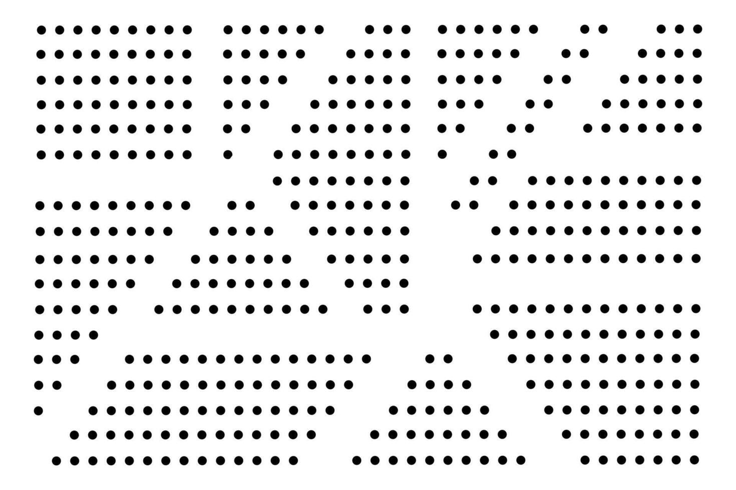 Dotted geometric shape or points, polka dot such triangle and square. Graphic design dotted monochrome isolated. vector