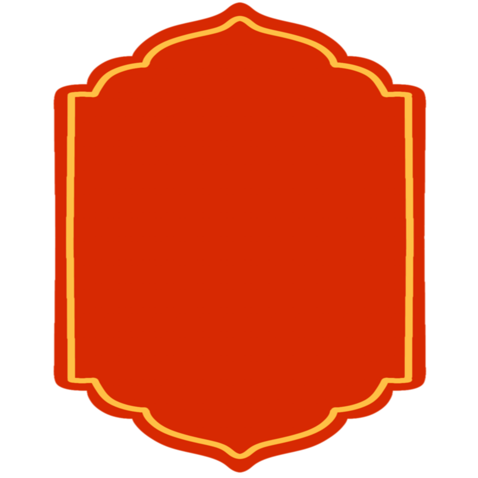 Indian arch element red and yellow png