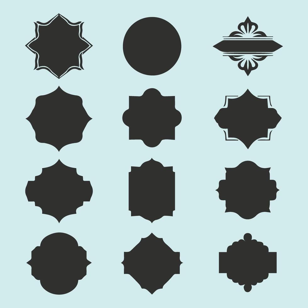 Silhouette Vintage Label Assortment vector