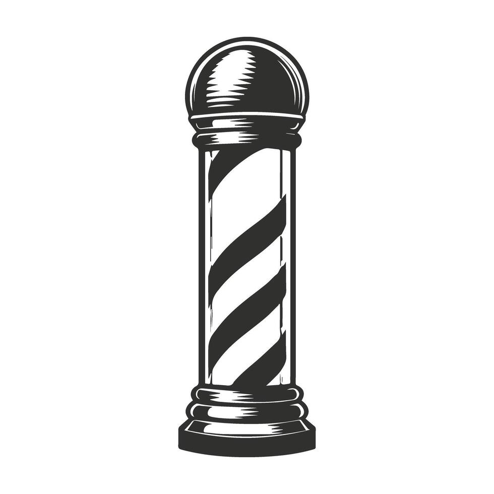 Barber Elements in Vintage Design vector