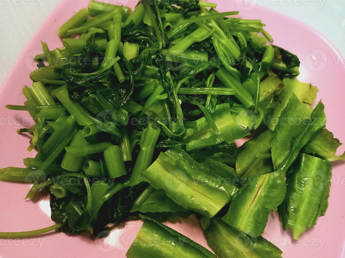 Fresh and healthy green salad photo