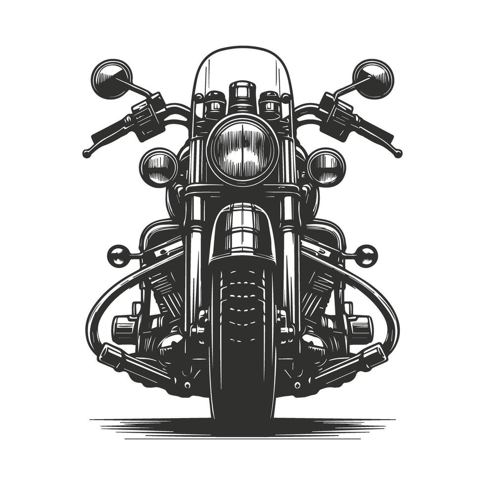 Vintage motorcycle engine template. vector