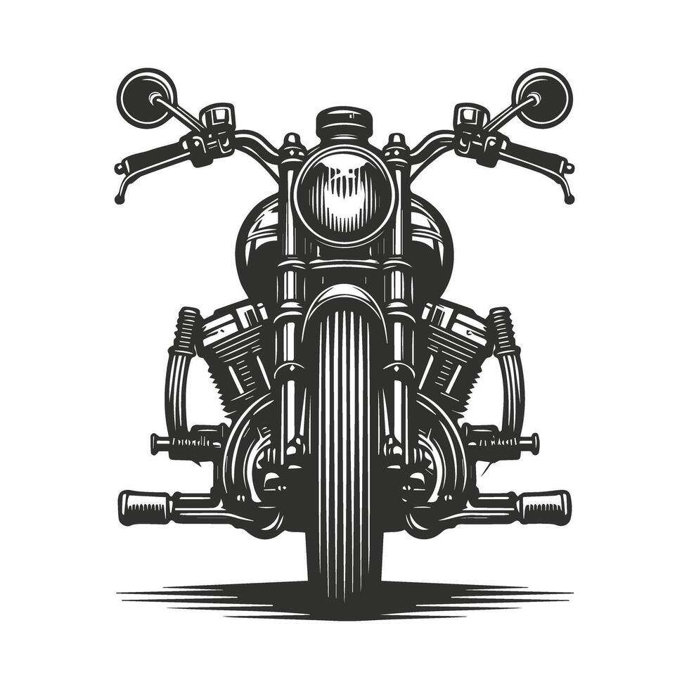 Classic Motor Engine for Vintage Bikes vector