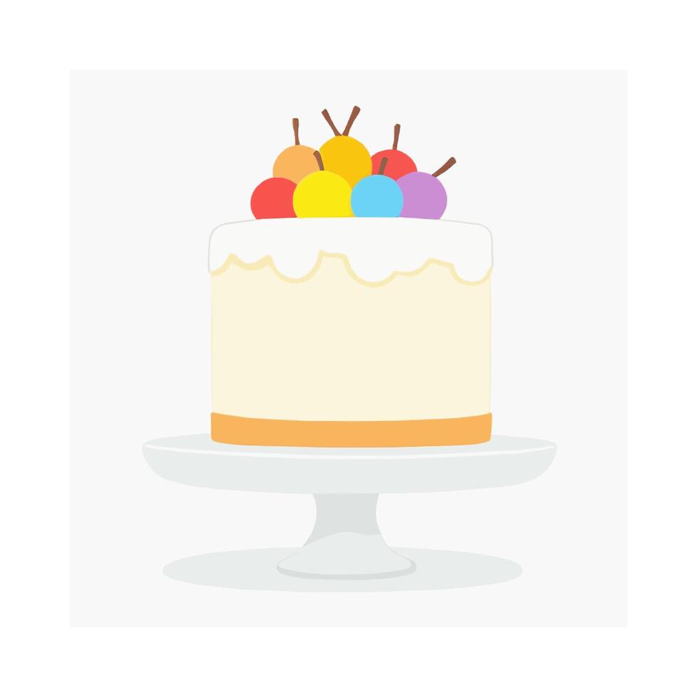 Cake Dessert Sweet Treat Celebration vector