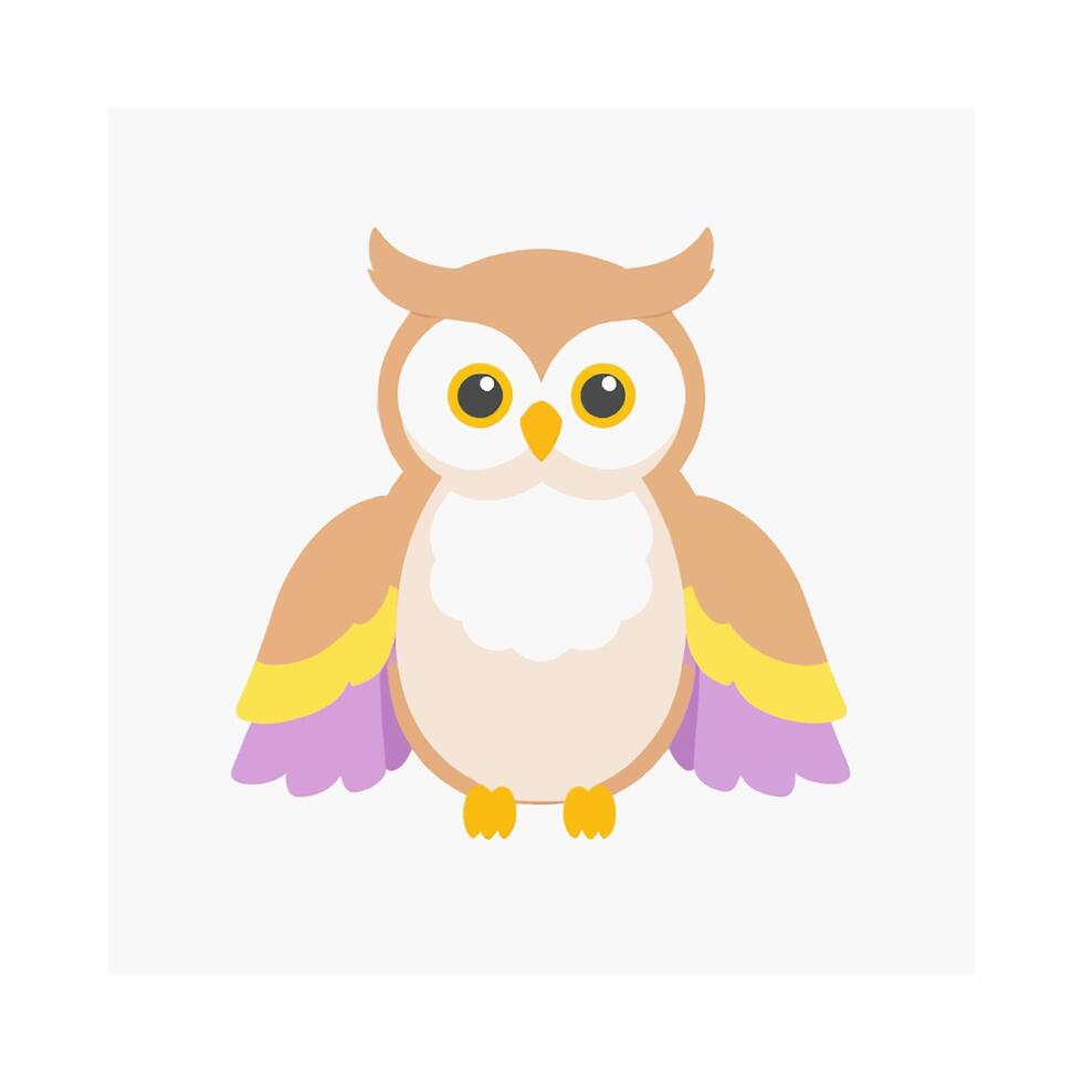 Owl Bird Nocturnal Wildlife Predator vector