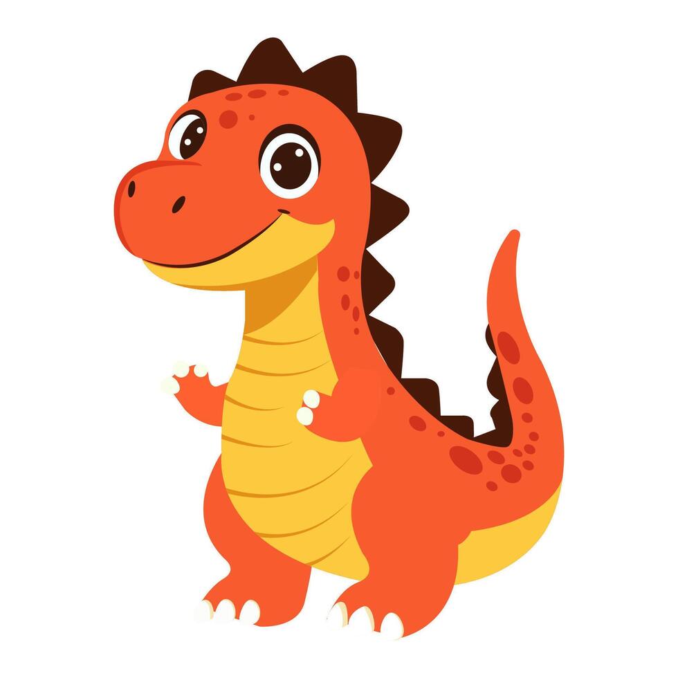 Dinosaur illustration isolated on white background vector