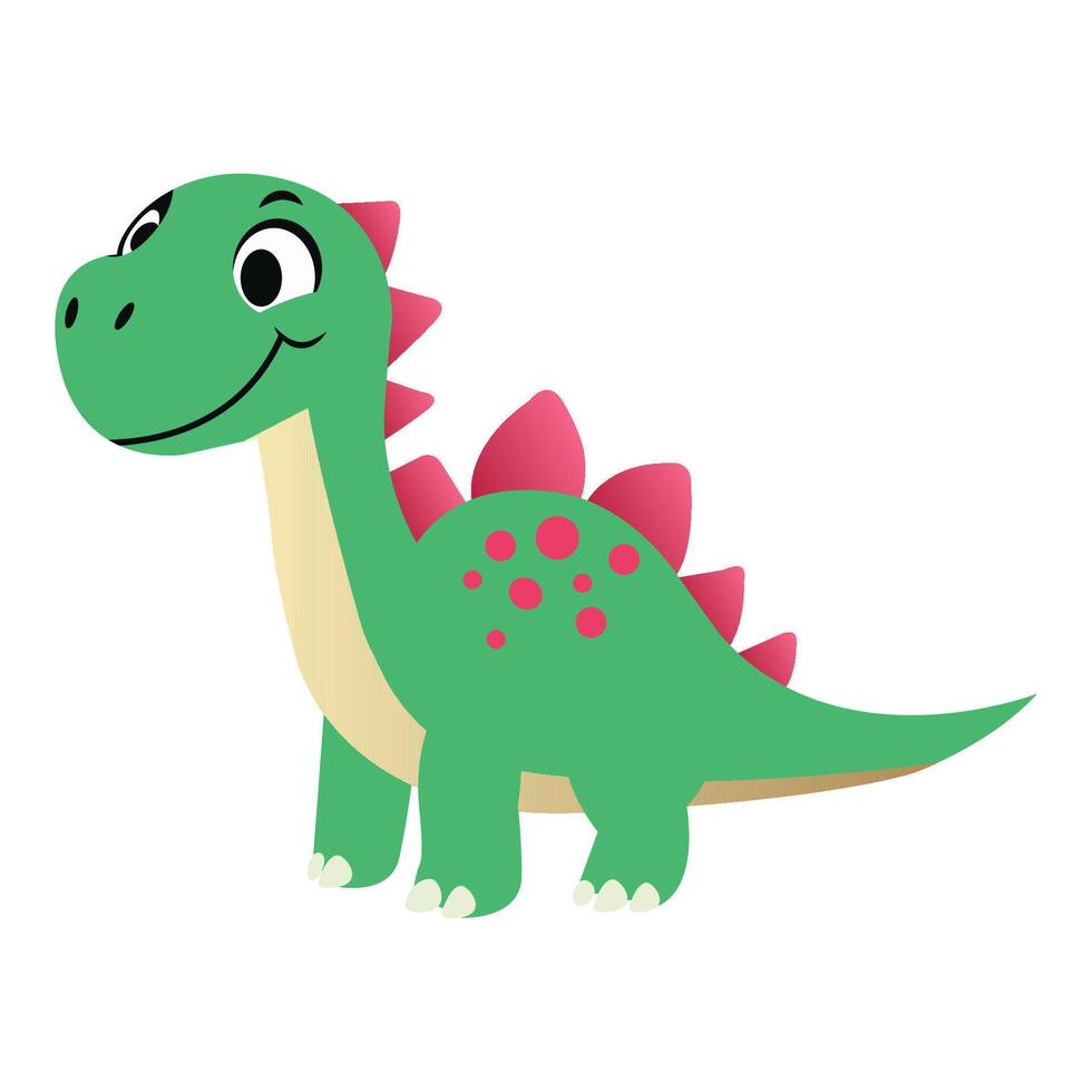 Dinosaur illustration in cartoon style vector