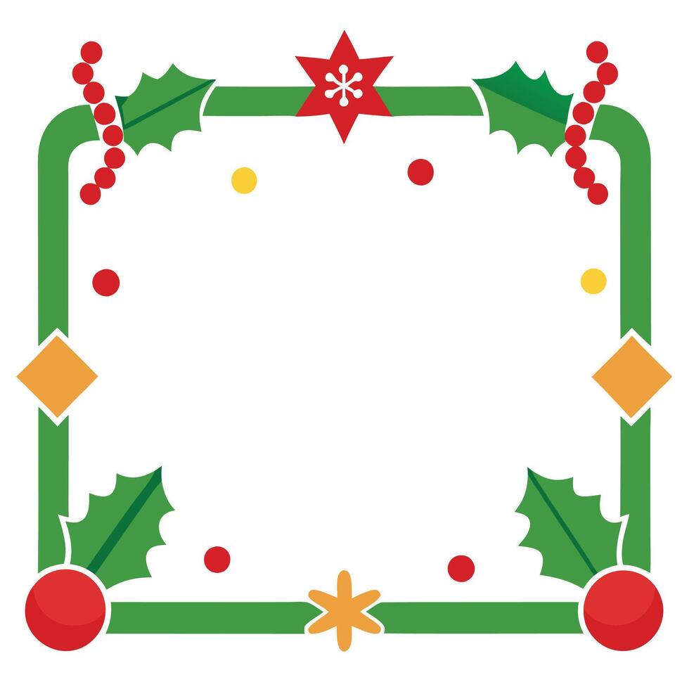 Christmas frame clipart vector