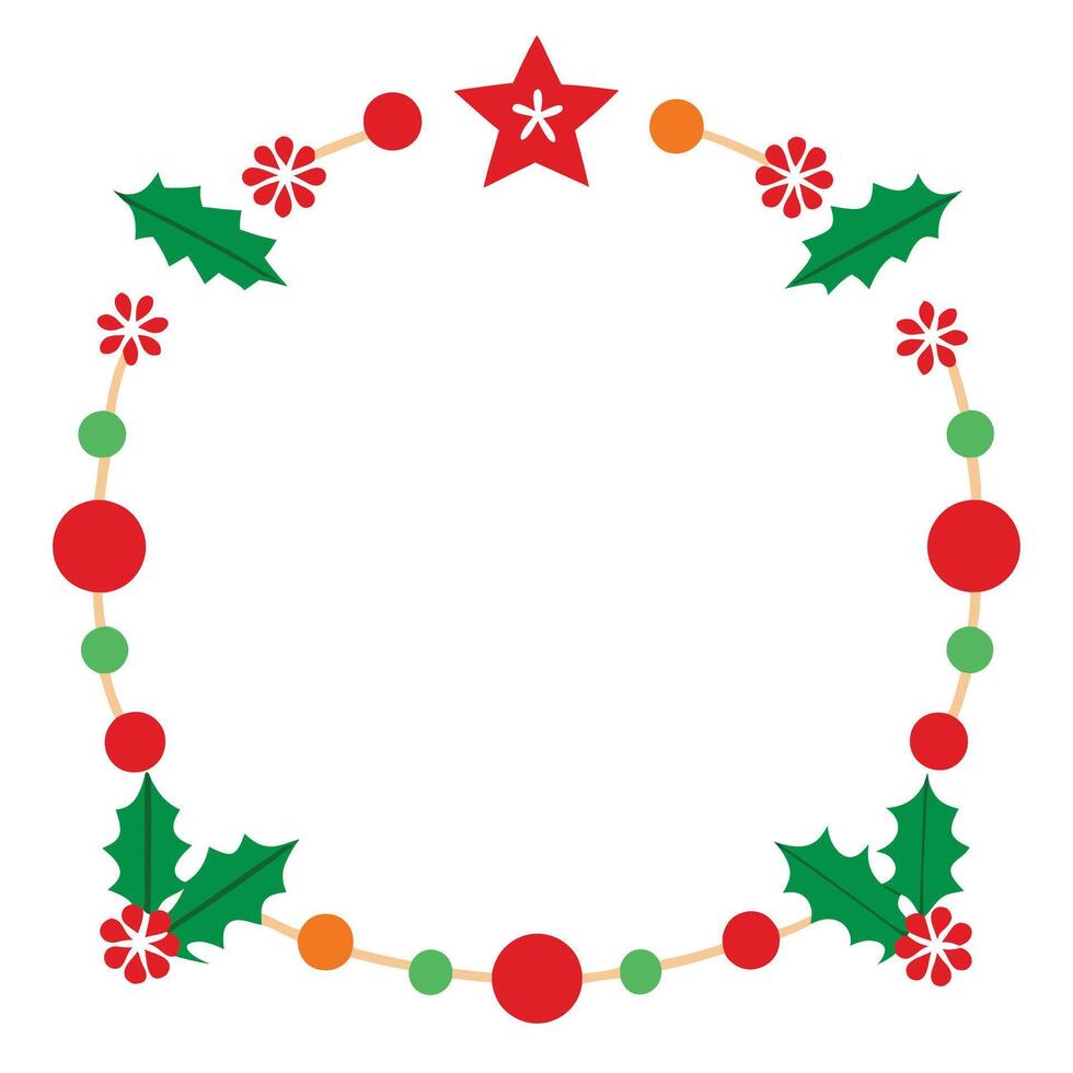 Christmas wreath clipart vector