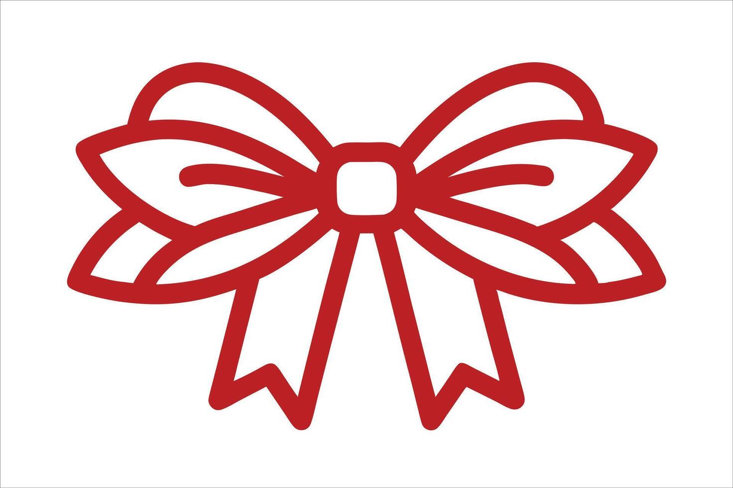 A red bow on a white background vector