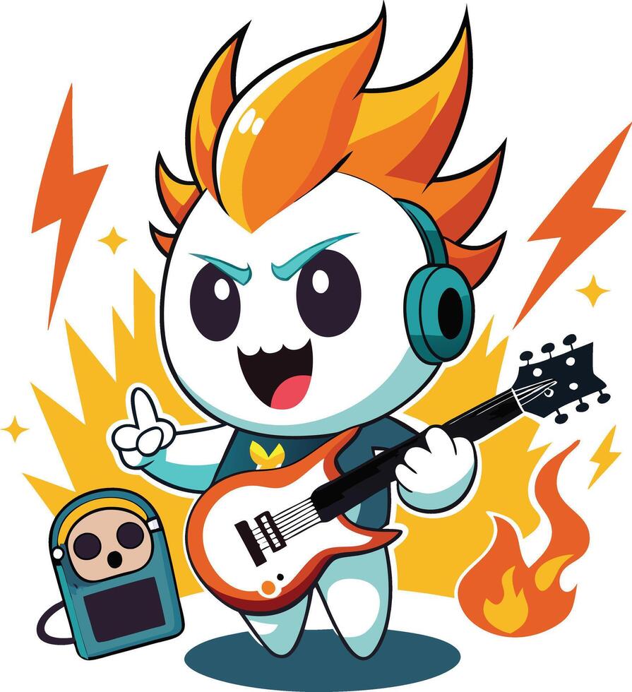 Rockstar Energy Mascot Illustration vector