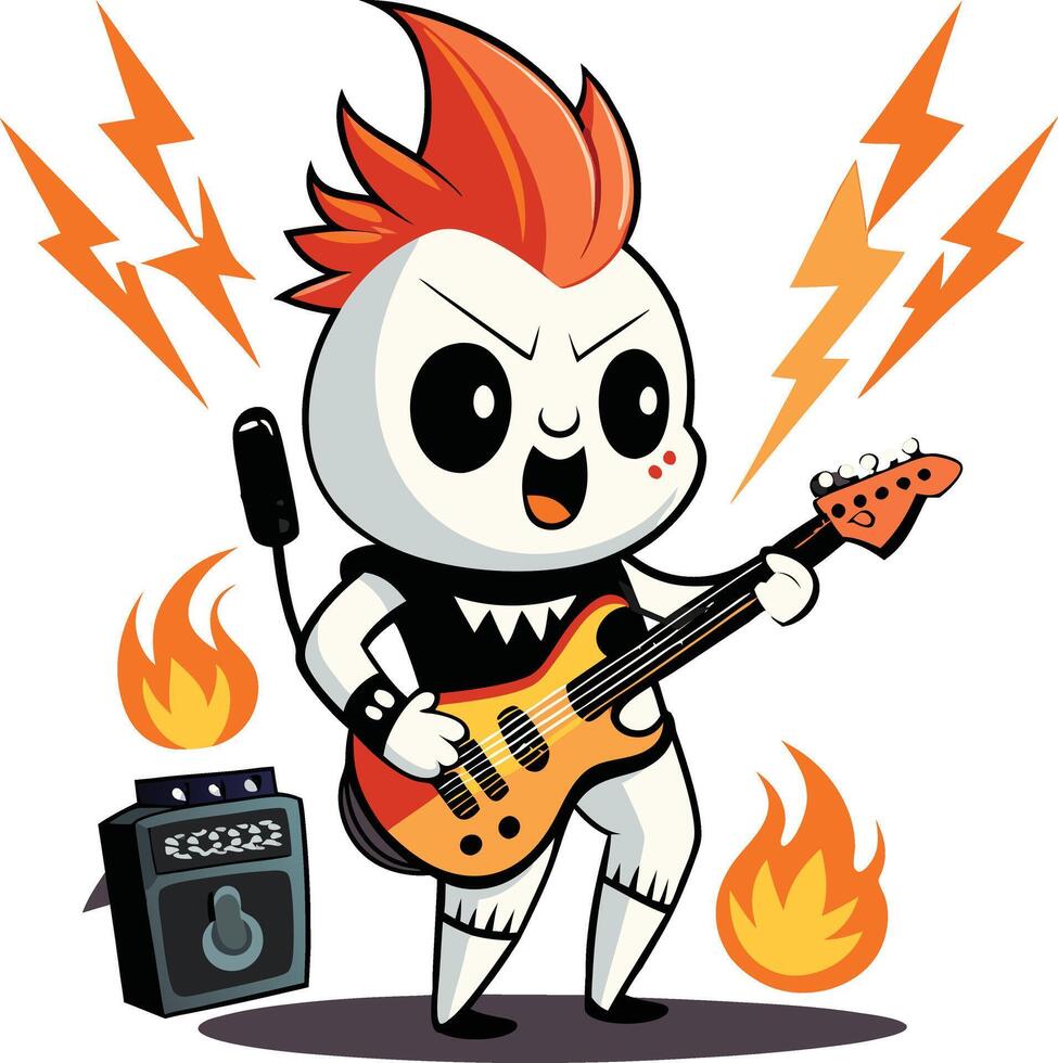 Electrifying Rock Performance vector
