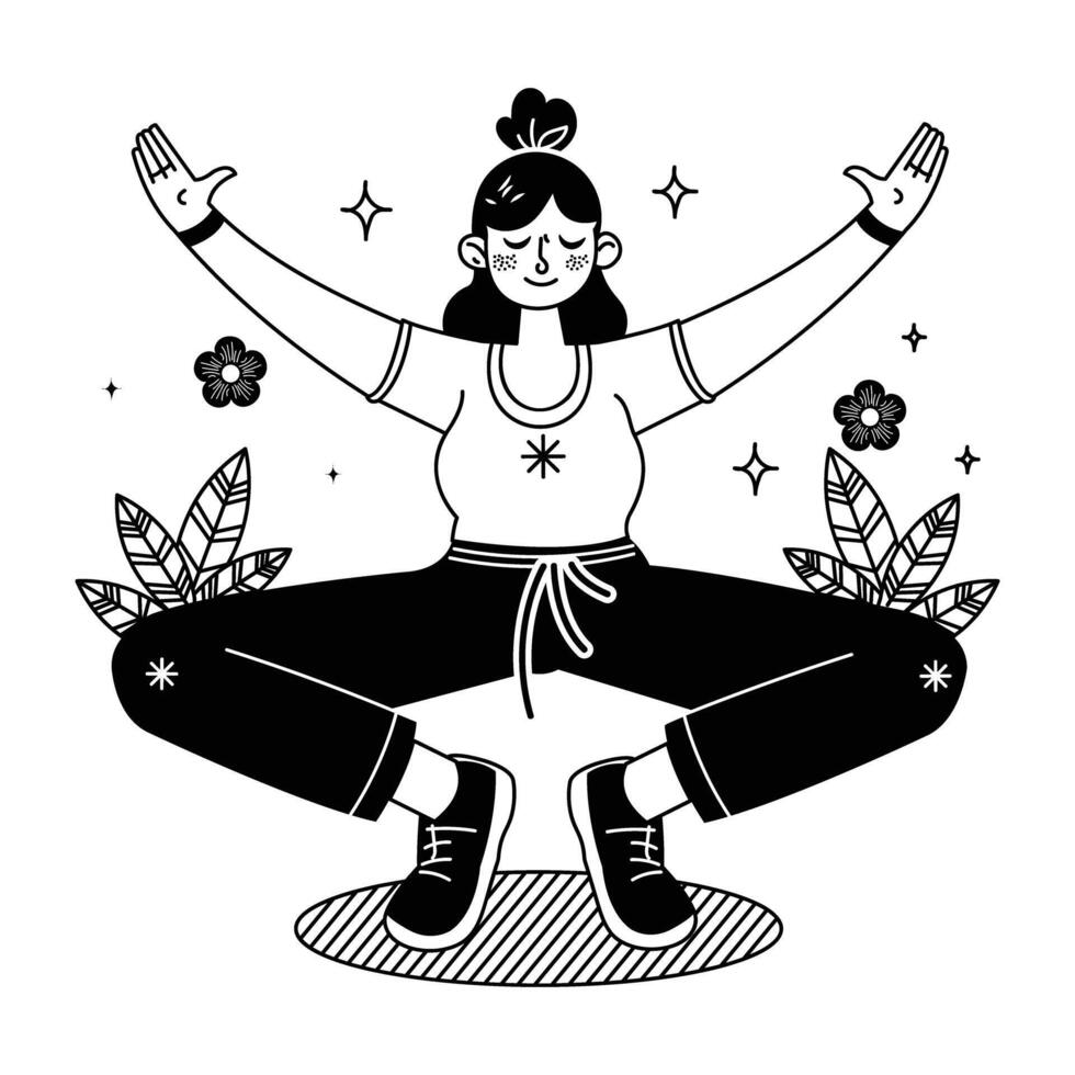Hand drawn illustration of stress relief vector