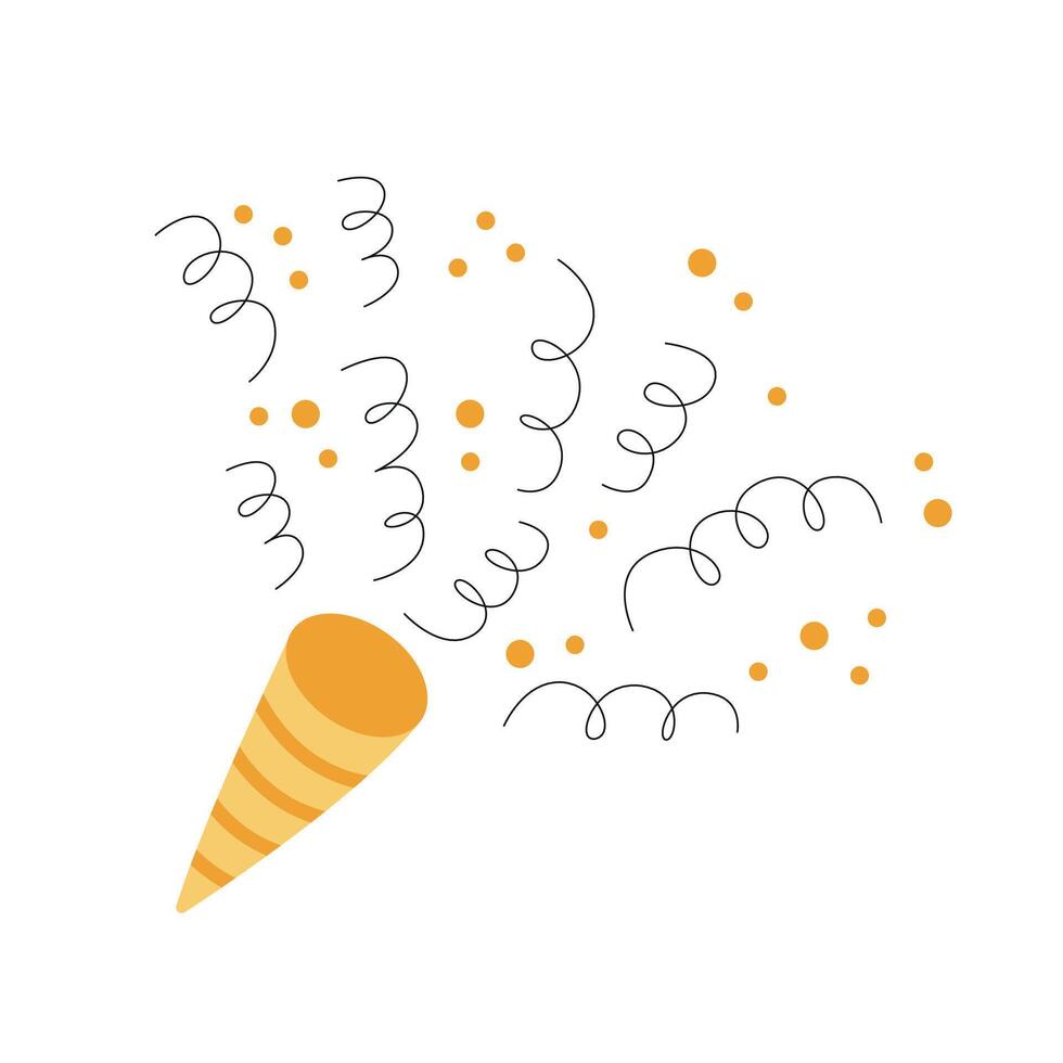 confetti firecracker isolated on white background vector