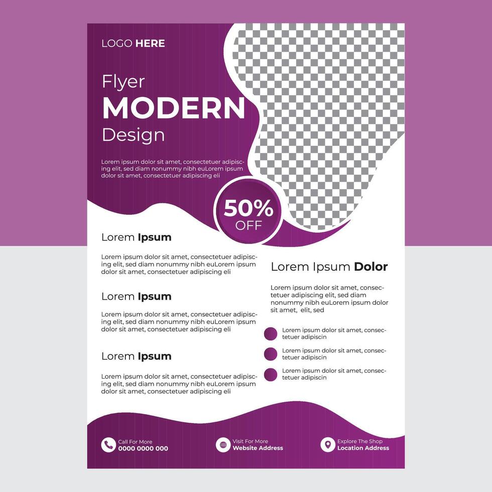 Modern Corporate Flyer Design Template vector