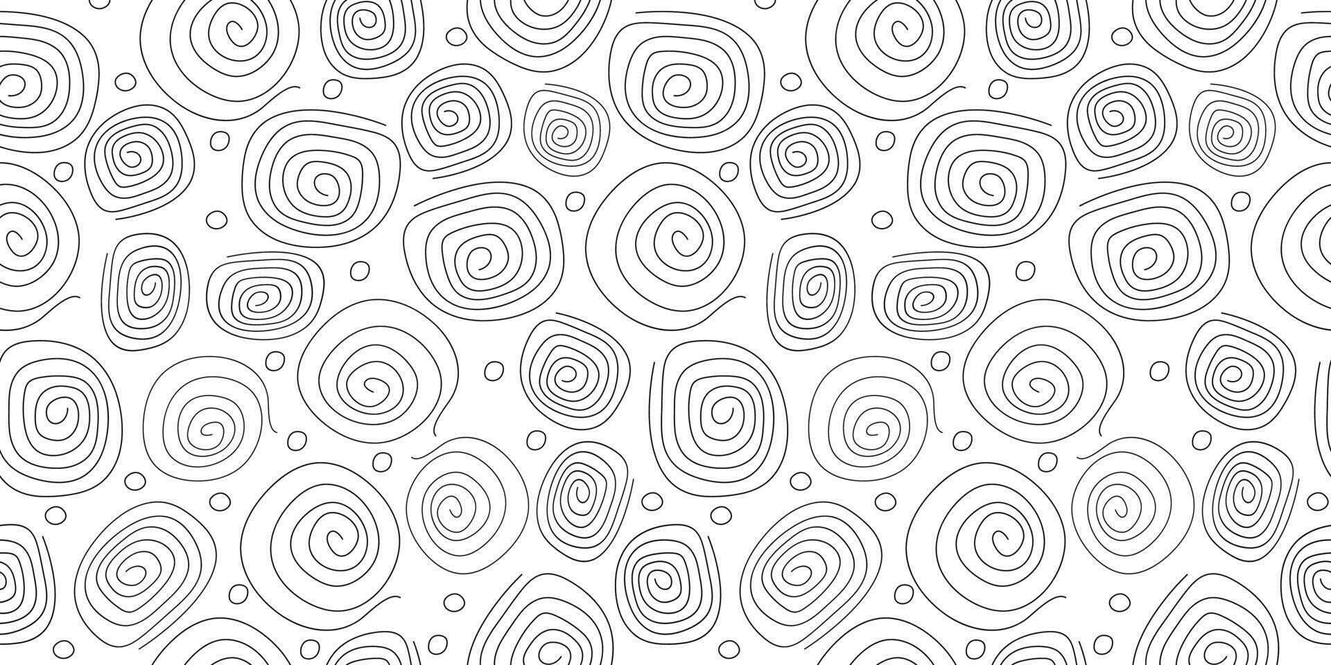 Pattern seamless abstract. Lines, circles, spirals. Abstract shapes, curls, simple background. vector