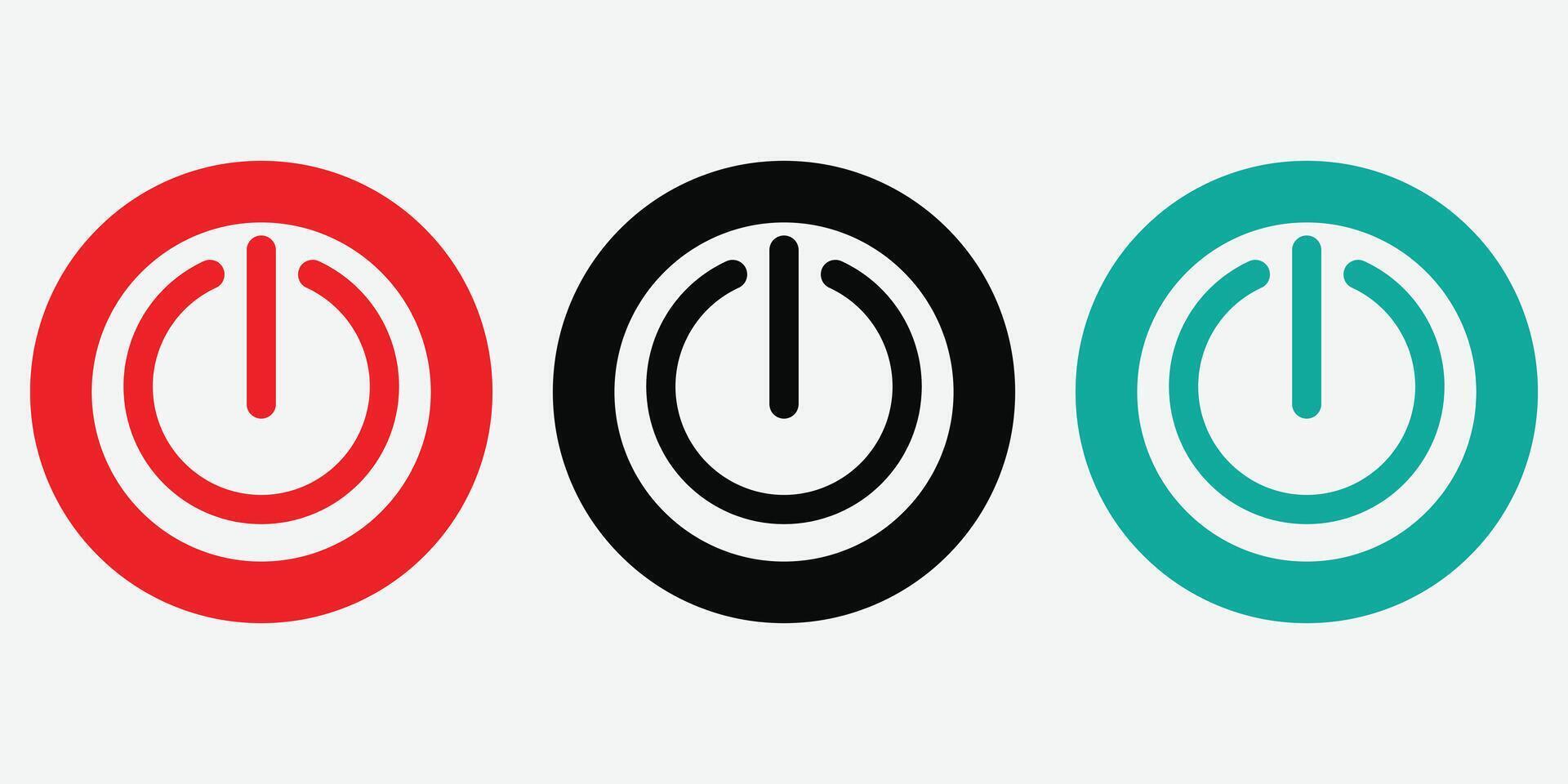Power button icon isolated on white background. Logo concept of power button sign. Power Menu Bar Icon. vector