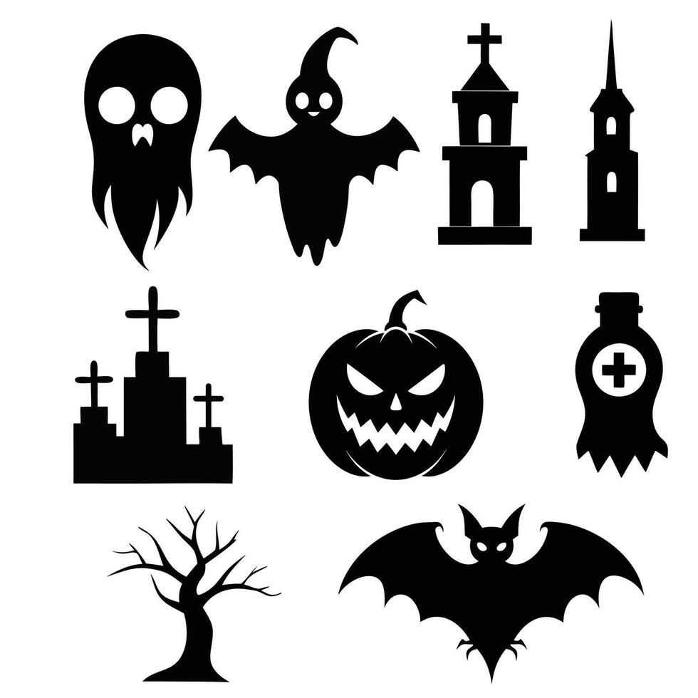 Halloween Icon Mega Collection. vector