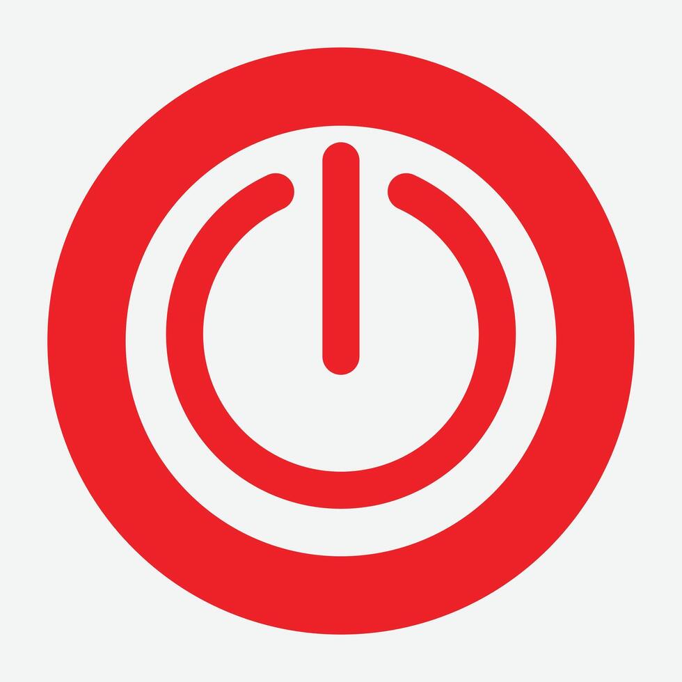 Power button icon isolated on white background. Logo concept of power button sign. vector